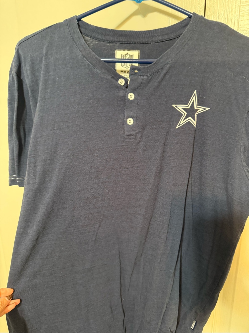 Men's Navy Henley Dallas Cowboys shirt Xl